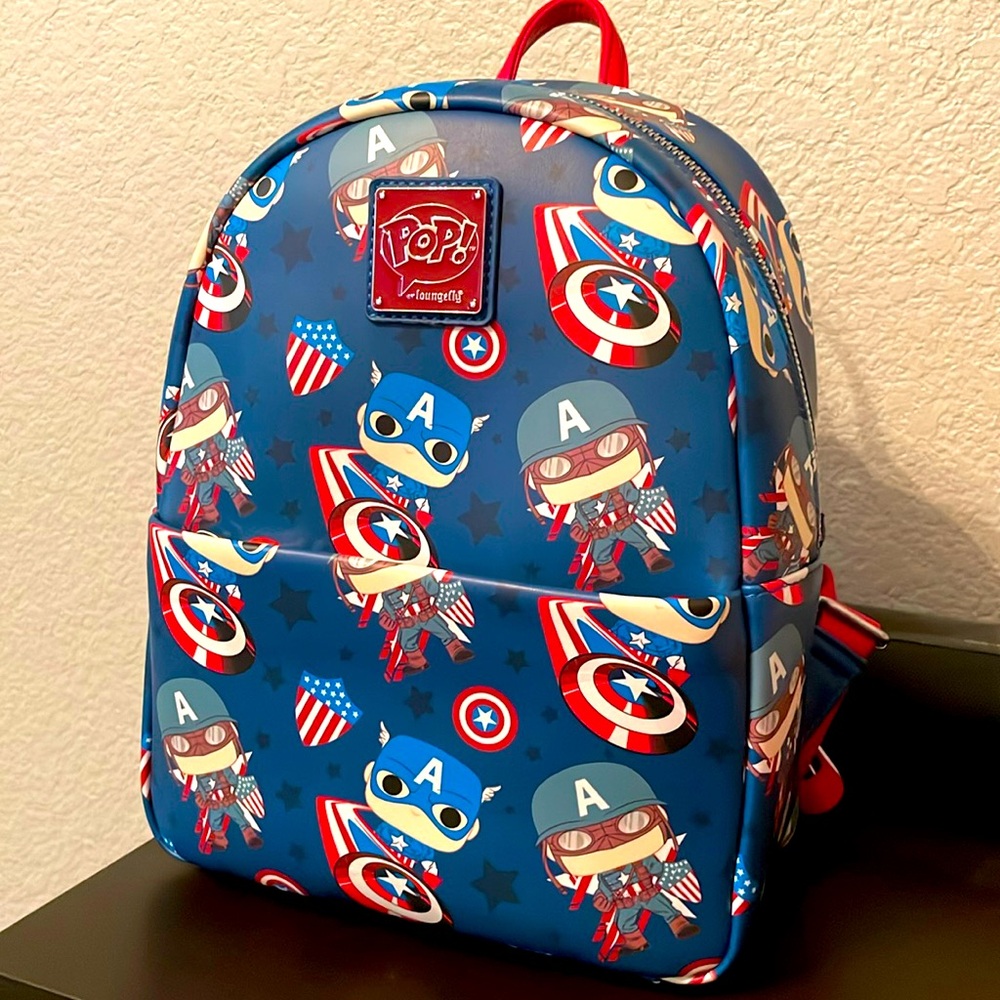 Captain America Pop by Loungefly Mini Backpack